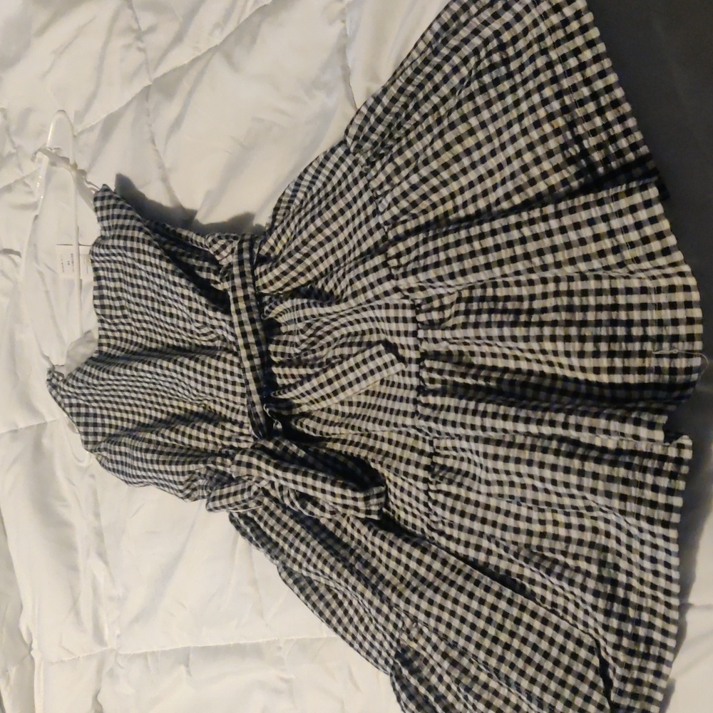 Vineyard Vines Gingham Seersucker 1 Shoulder Dress